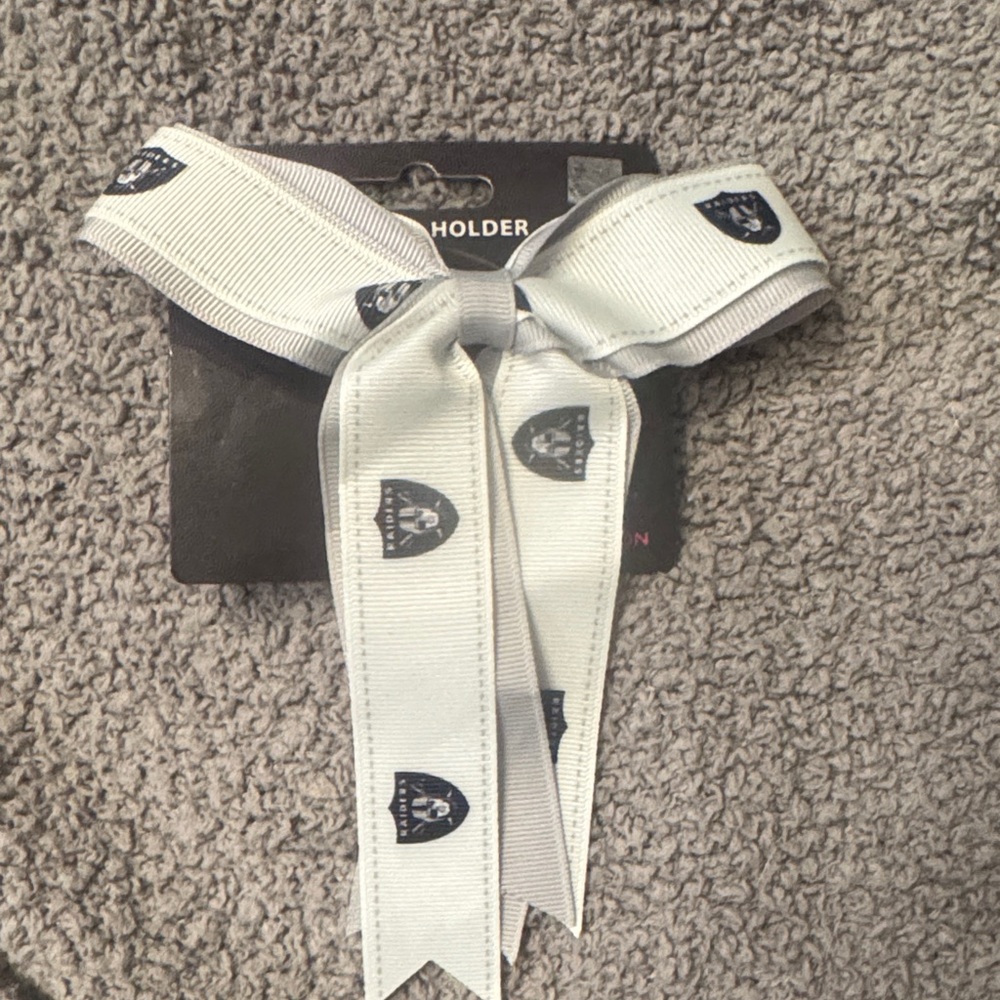 NFL Raiders Ponytail Holder with Logo